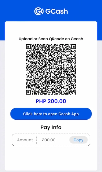 ✒️Step 4: log in to your GCash wallet and make a payment by scanning the QR code.